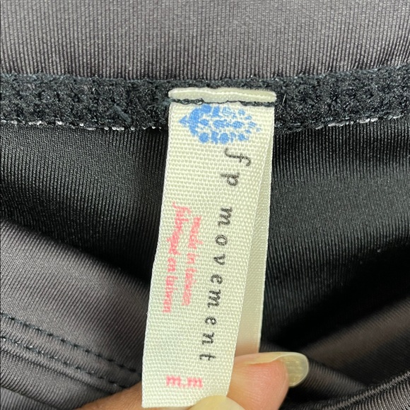 Free People Movement Black Yoga Leggings with Multicolor Stripes Women's M - Picture 8 of 8